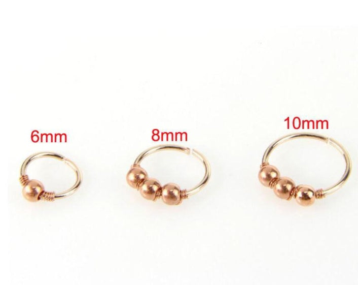 Beaded Nose Rings 3pc