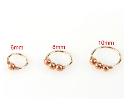 Beaded Nose Rings 3pc