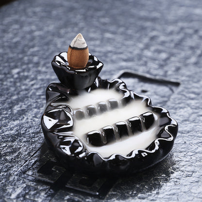 Black Backflow Incense Burner