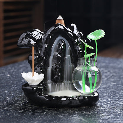 Black Backflow Incense Burner