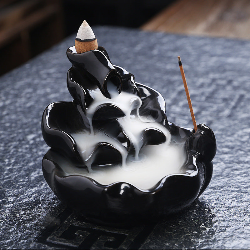 Black Backflow Incense Burner
