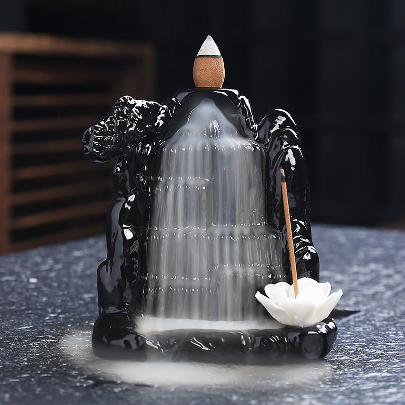 Black Backflow Incense Burner