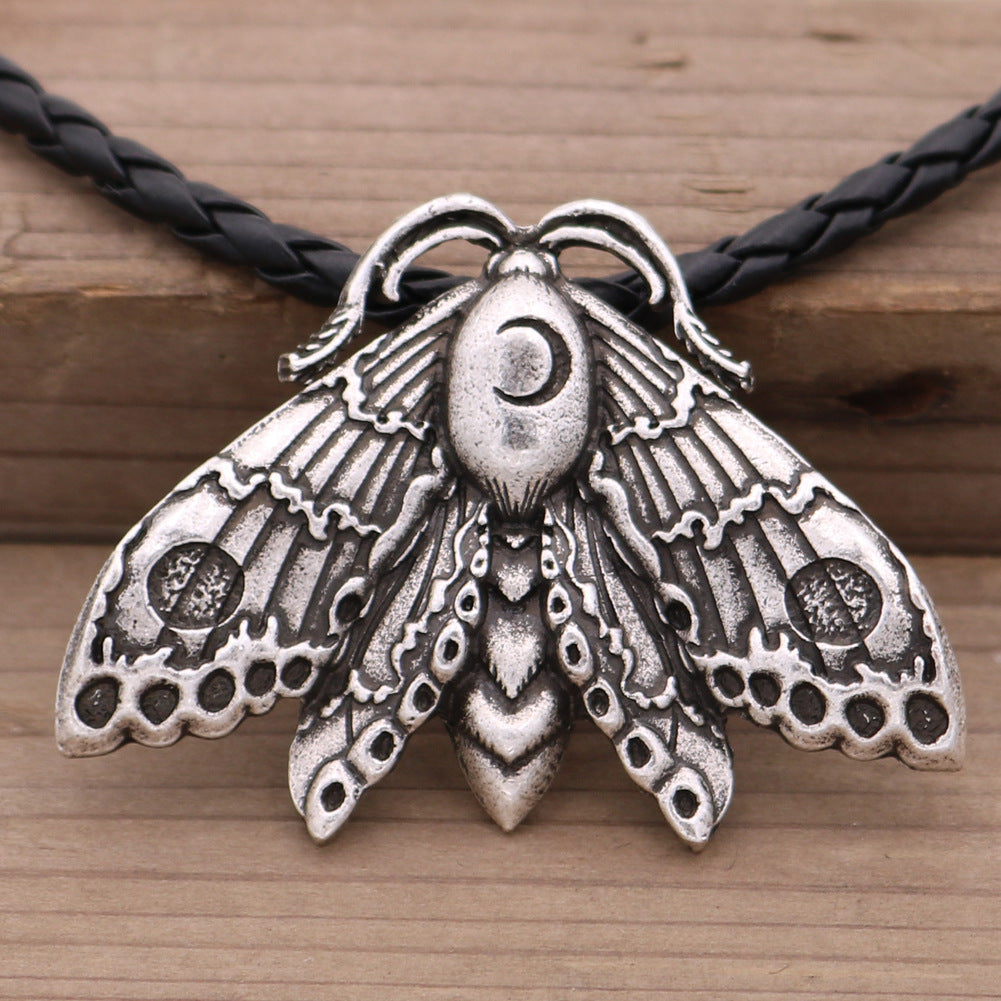 Death Moth Pendant Necklace