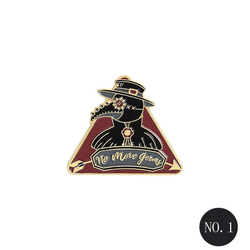 Various Plague Doctor Brooch Pins