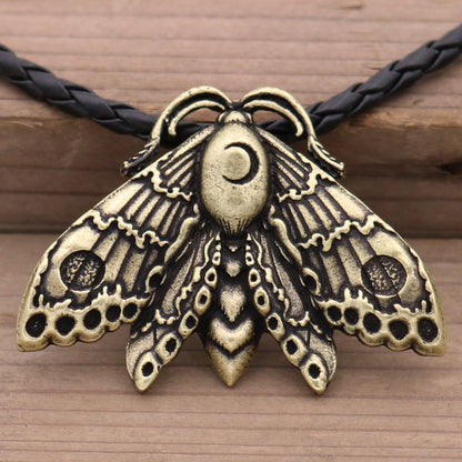 Death Moth Pendant Necklace