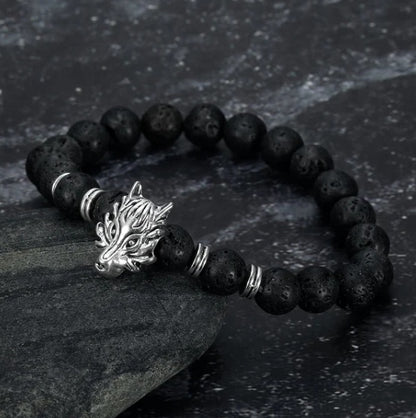 Wolf Head Stone Bracelets