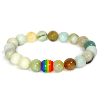 Rainbow Bead Bracelet Pride Color Options