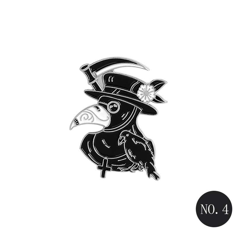 Various Plague Doctor Brooch Pins
