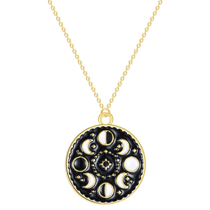 Painted Moon Phase Pendant