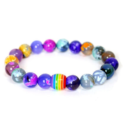 Rainbow Bead Bracelet Pride Color Options