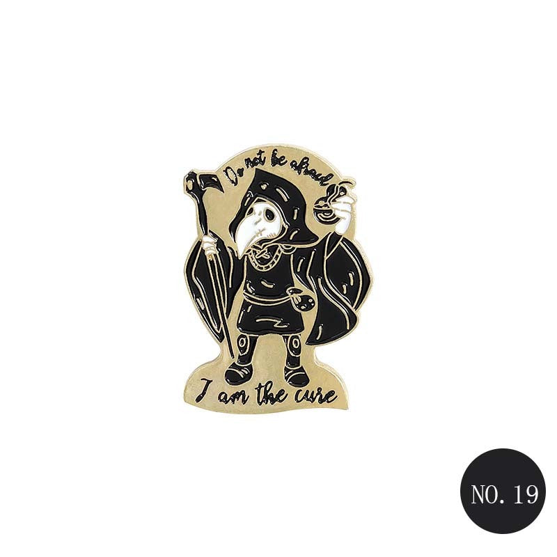 Various Plague Doctor Brooch Pins