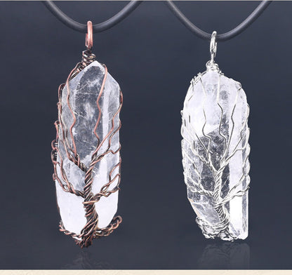 Wire Wrapped Crystal Pendant