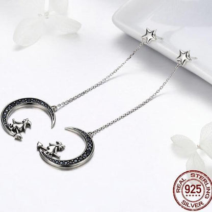 Crescent Moon Dropstyle Earrings