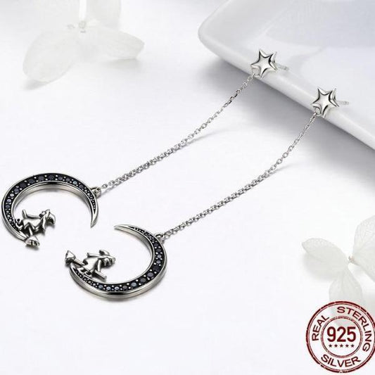 Crescent Moon Dropstyle Earrings