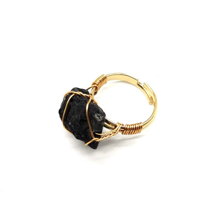 Wire Wrapped Rough Stone Ring