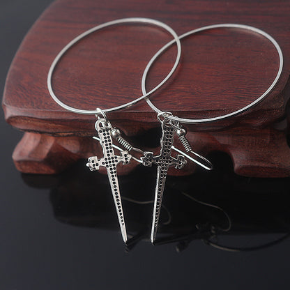 Dagger Hoop Earrings