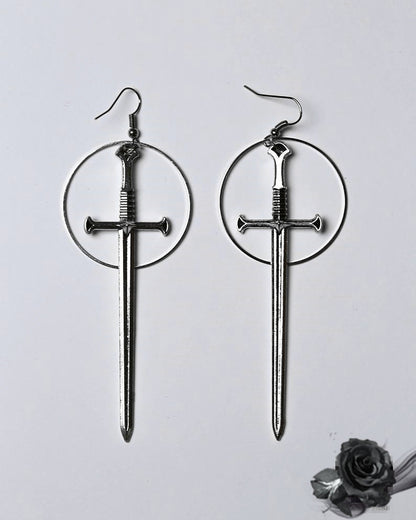 Sword Dangling Earrings