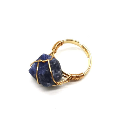 Wire Wrapped Rough Stone Ring