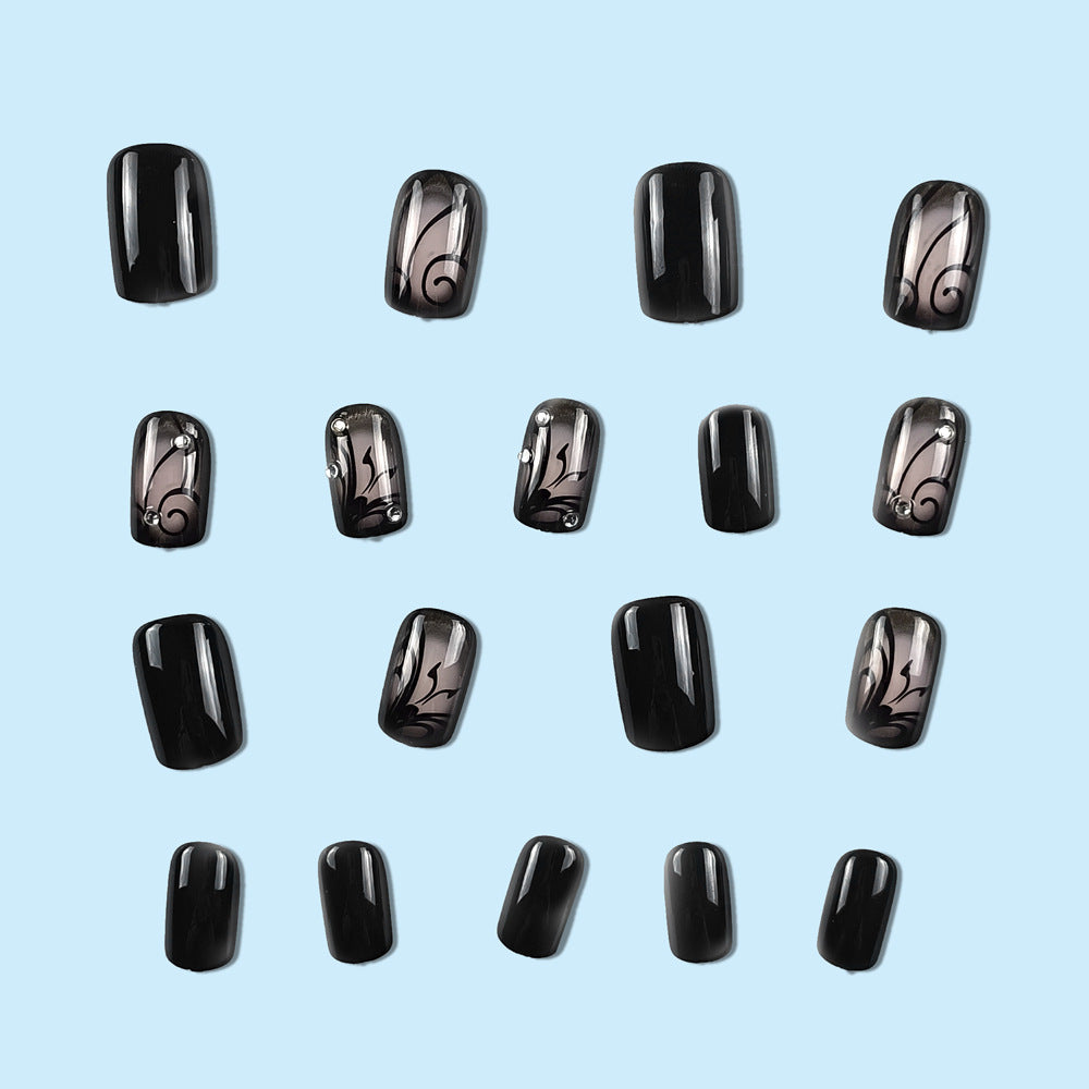 Black Vine Nail Set