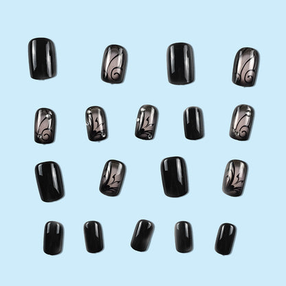 Black Vine Nail Set