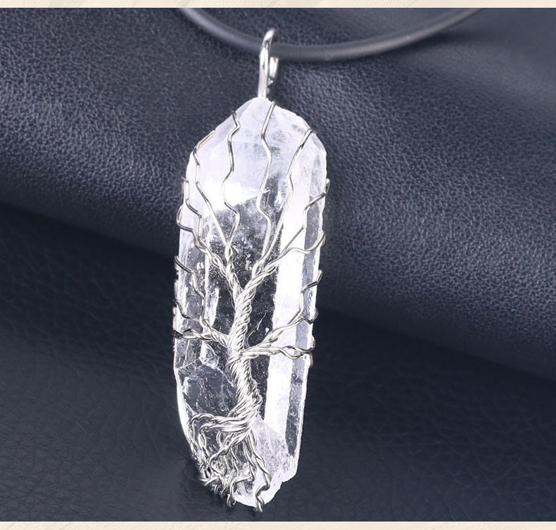 Wire Wrapped Crystal Pendant