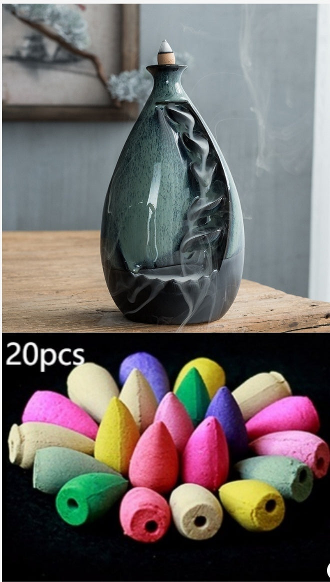 Incense Burners and Backflow Cones Sets
