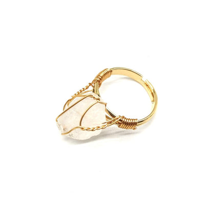 Wire Wrapped Rough Stone Ring