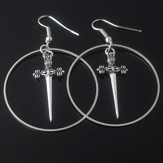 Dagger Hoop Earrings