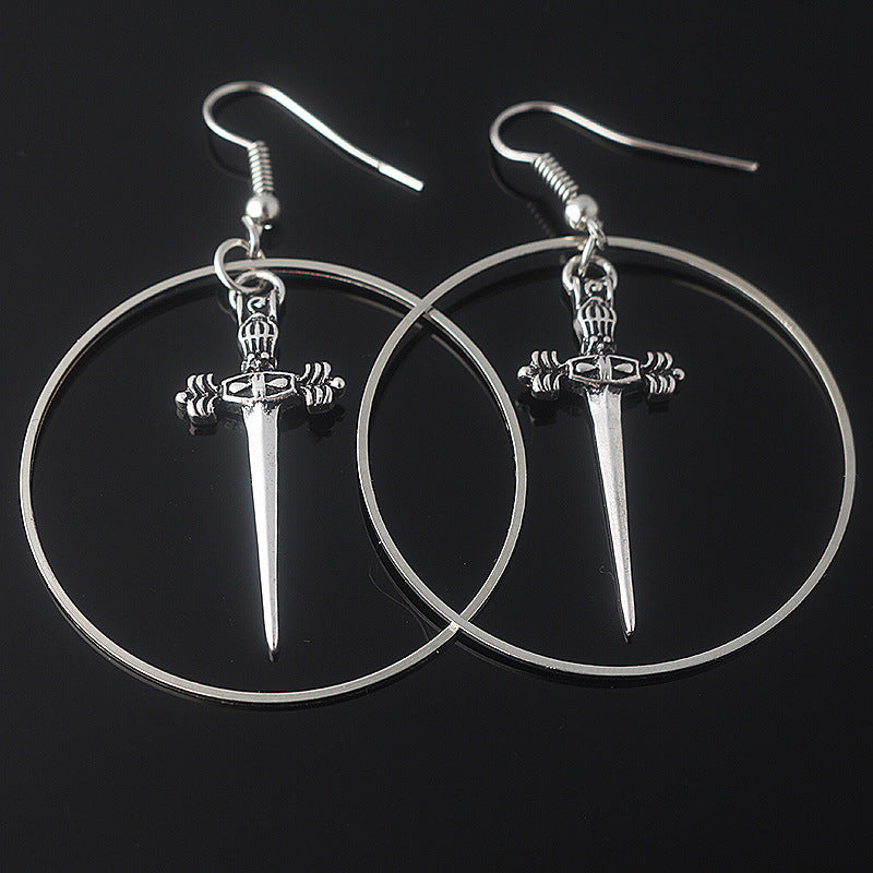 Dagger Hoop Earrings