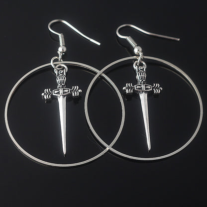 Dagger Hoop Earrings