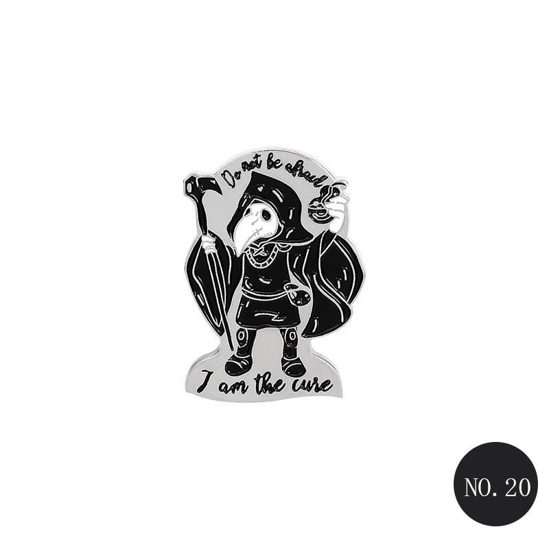 Various Plague Doctor Brooch Pins