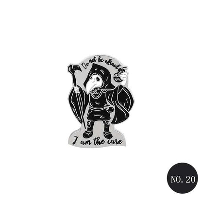Various Plague Doctor Brooch Pins