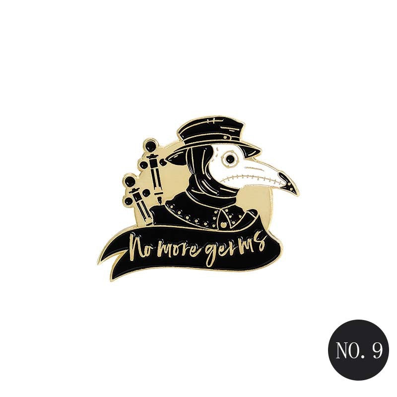 Various Plague Doctor Brooch Pins