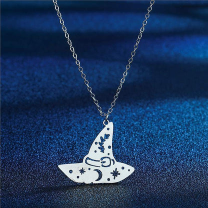 Cutout Witch Hat Necklace