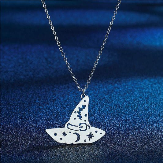 Cutout Witch Hat Necklace