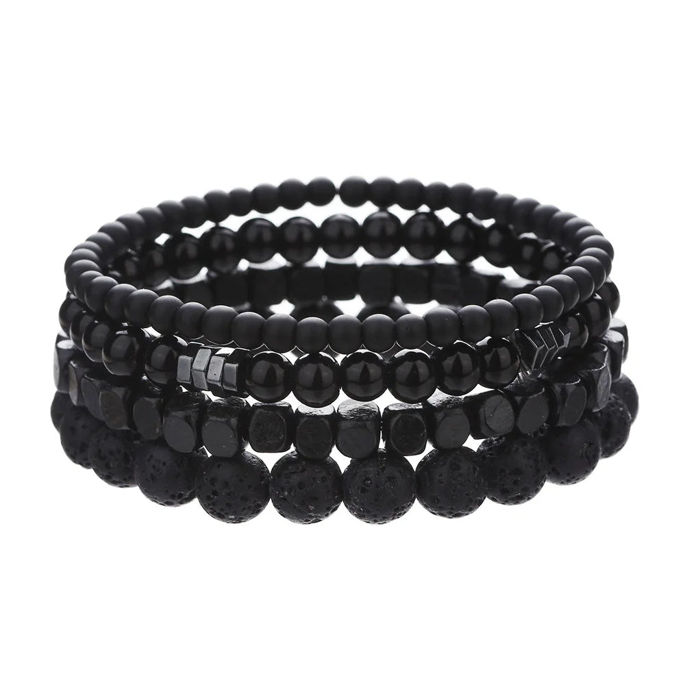 Volcanic Bead Bracelet Set