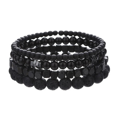 Volcanic Bead Bracelet Set