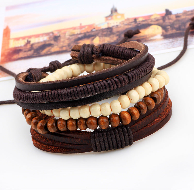 Stacking Leather Bracelet Sets