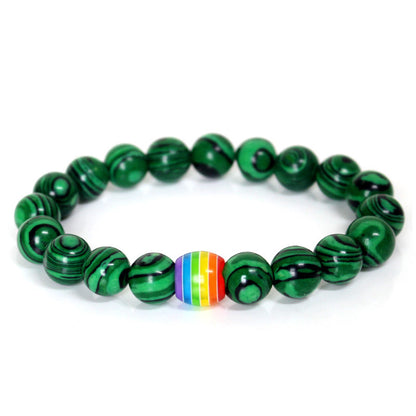 Rainbow Bead Bracelet Pride Color Options