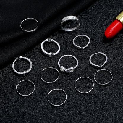 Dainty Silver Ring Set