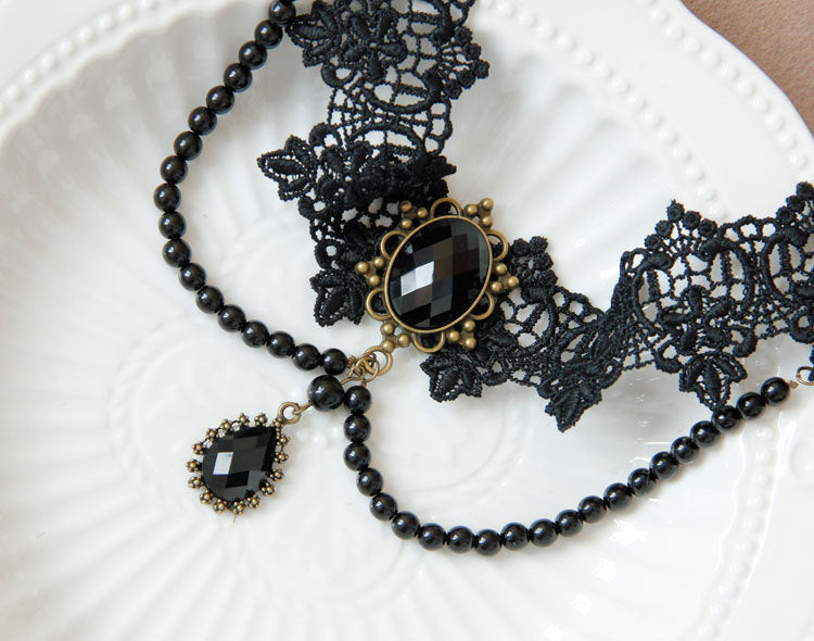 Gothic Lace Collar Necklace