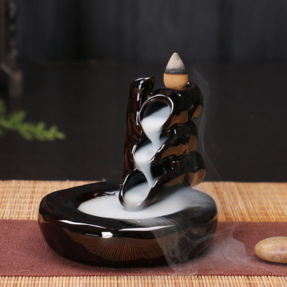 Black Backflow Incense Burner