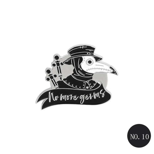 Various Plague Doctor Brooch Pins