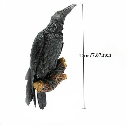 Black Crow Resin Wall Sculpture