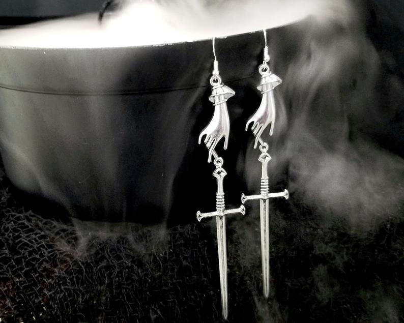 Dangling Sword Earrings