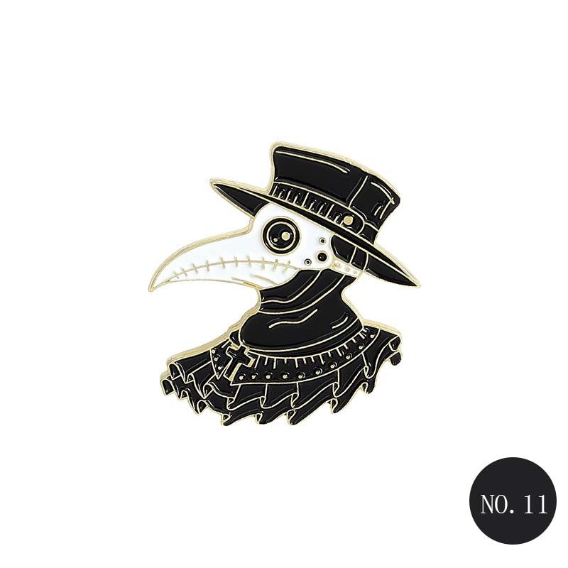 Various Plague Doctor Brooch Pins