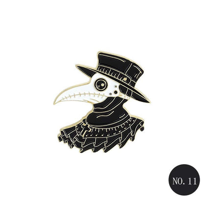 Various Plague Doctor Brooch Pins