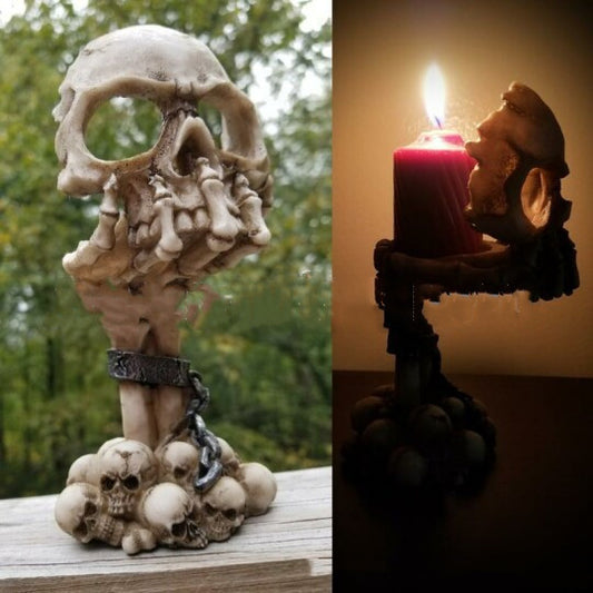 Open Skull Candle Holder