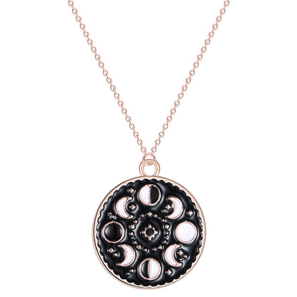 Painted Moon Phase Pendant