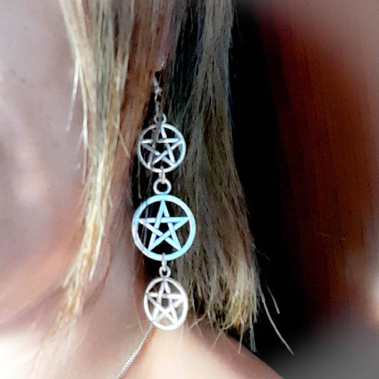 Dangly Pentagram Earrings